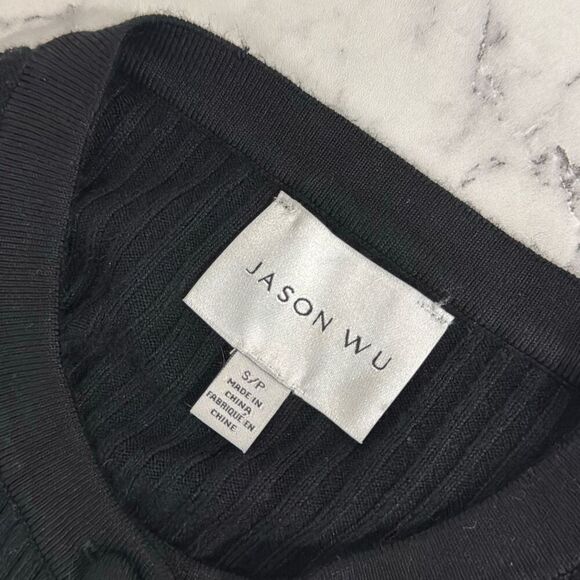 Jason Wu Circle Lace Trim Rib Knit Cardigan S - Picture 6 of 7